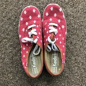 Red Ikat. Printed Keds